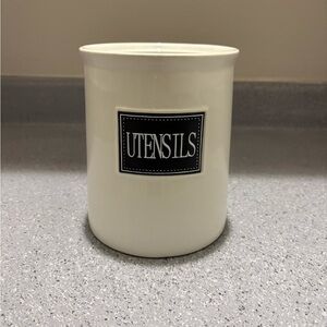 White Ceramic Utensil Holder by THL